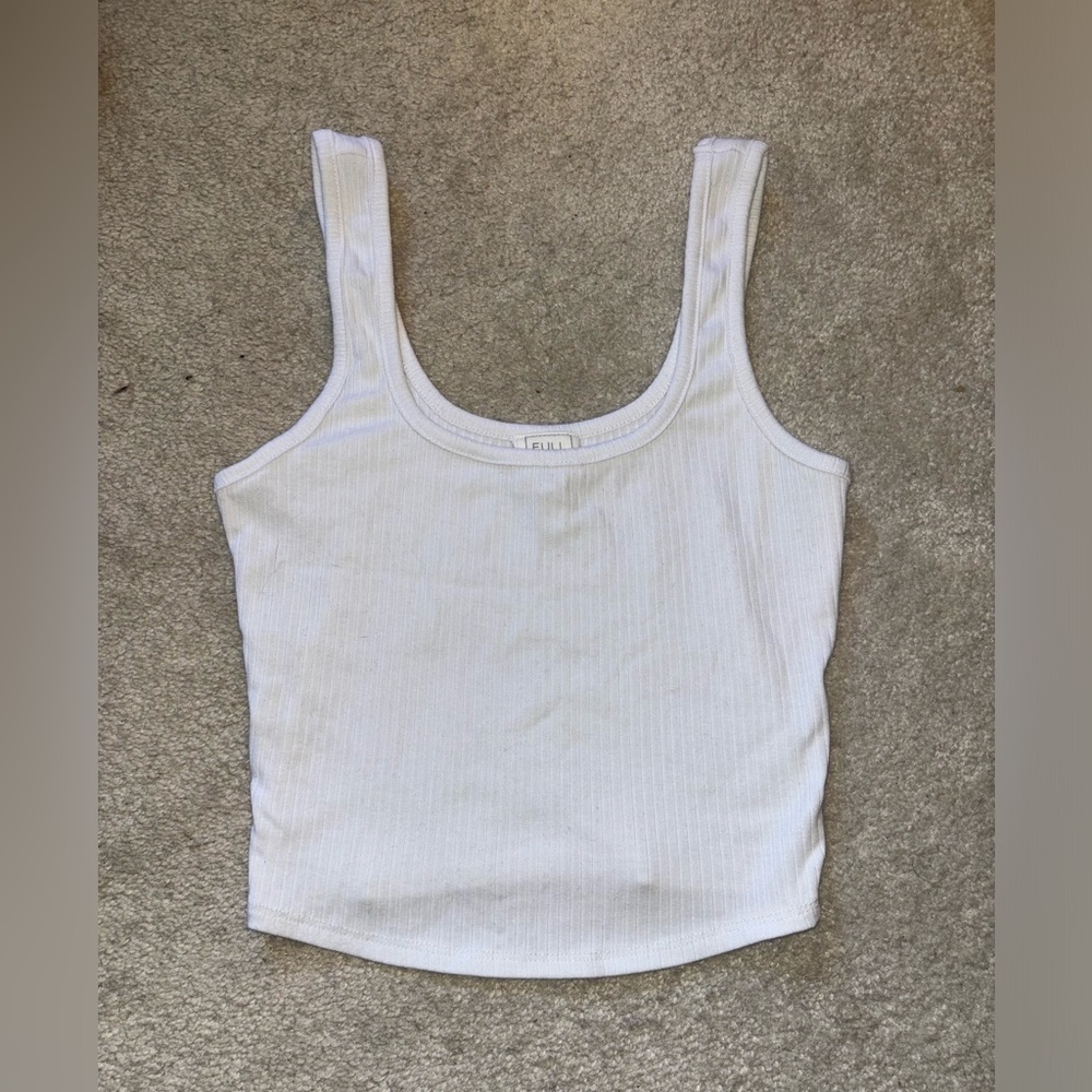 White ribbed tank top
